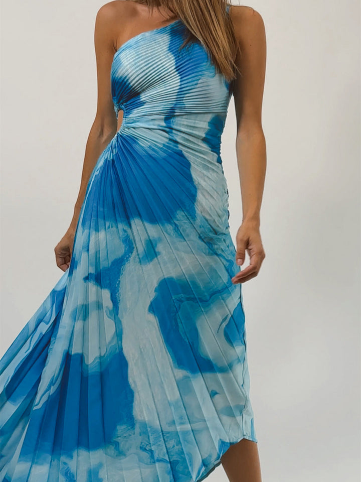 Blue surf midi dress