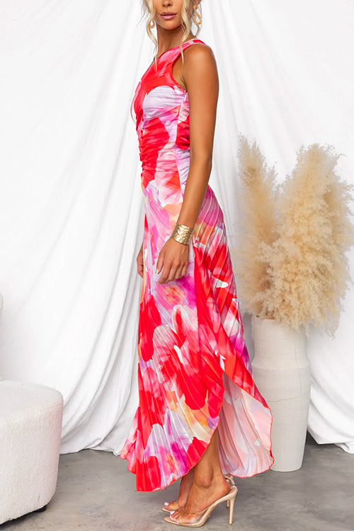 Vibrant Tropical Evening Dress