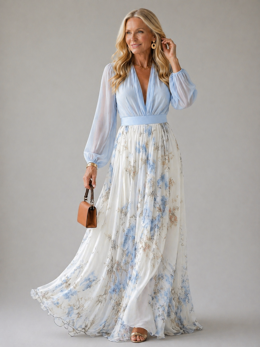 Elegant Floral Maxi Dress