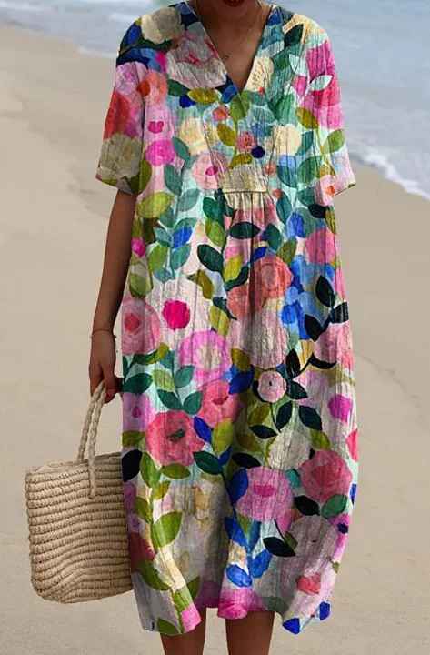 Lina - Vintage Floral Dress
