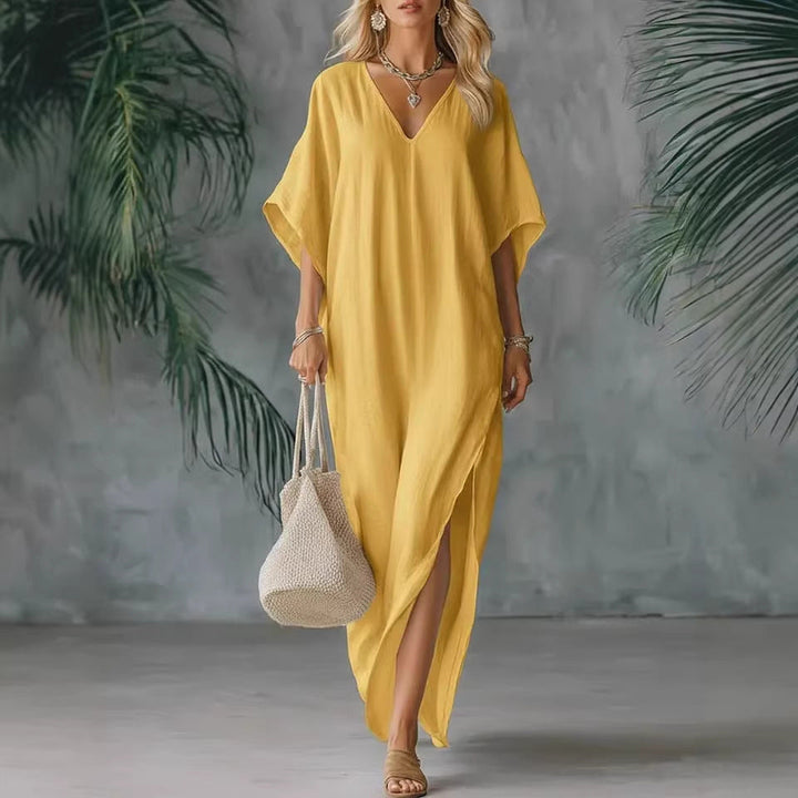 CORA | Slit Maxi Dress Airy Comfort Flattering Fit Summer Versatility