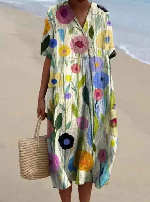 Merel - Vintage Floral Maxi Dress