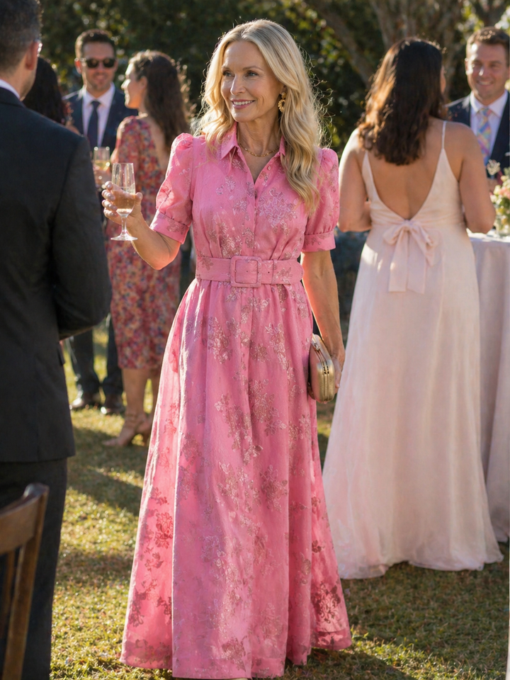 Belted Floral Maxi Dress