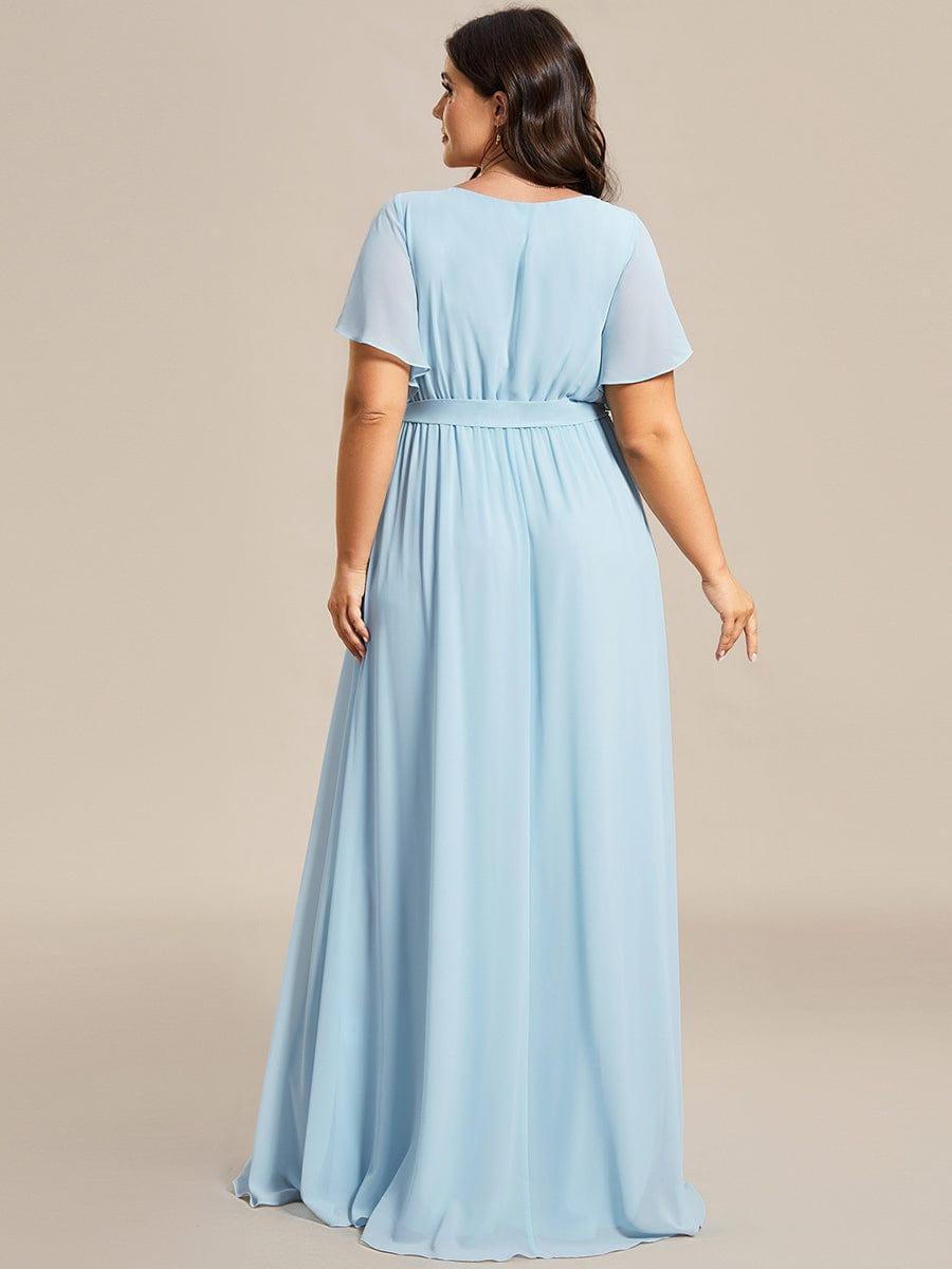 ever LEORA|A-Line Pleated Chiffon Tie-Waist Wedding Guest Dress
