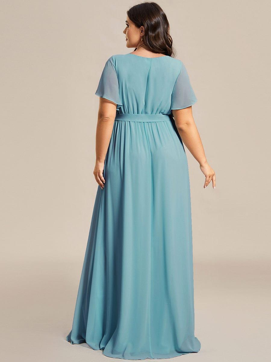 ever LEORA|A-Line Pleated Chiffon Tie-Waist Wedding Guest Dress
