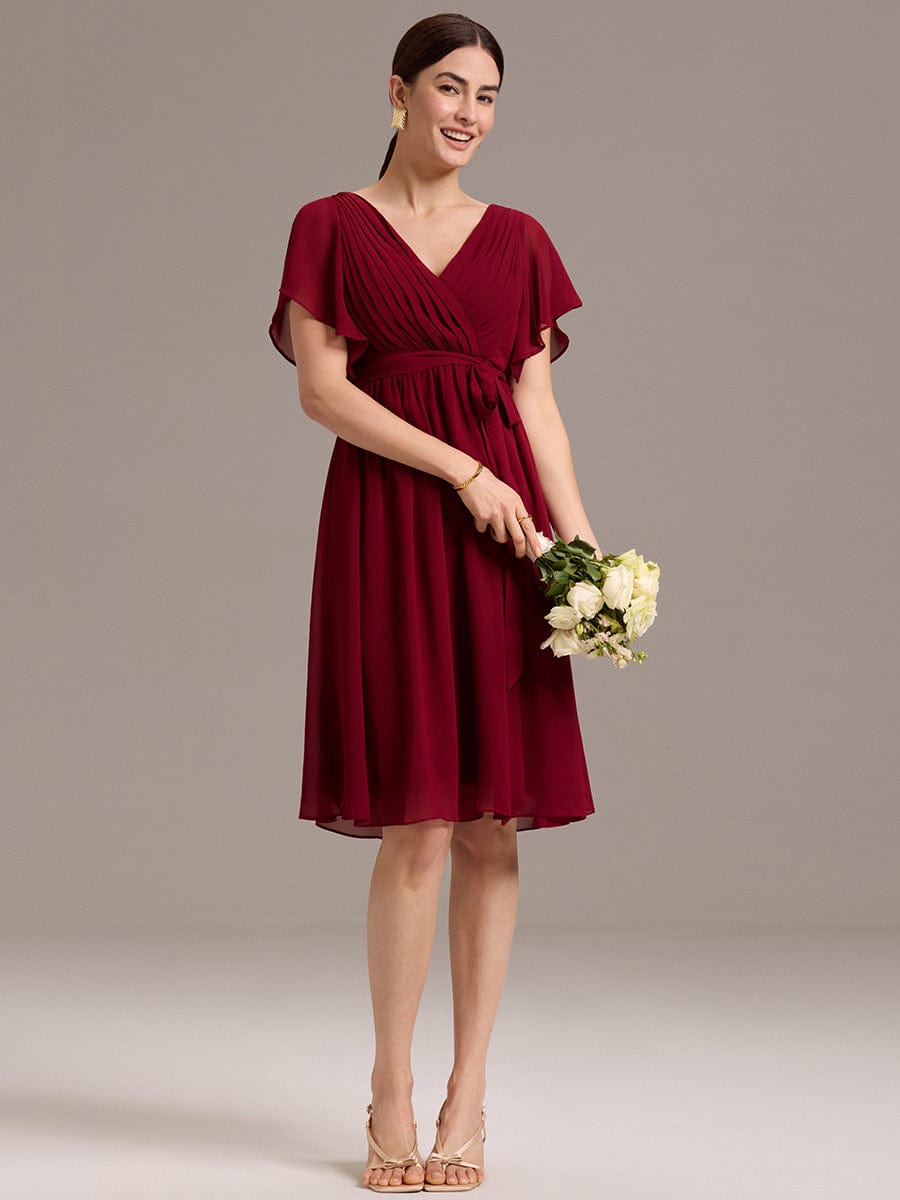 pretty HARLOW|Plus Size Tie-Waist Bridesmaid Dress