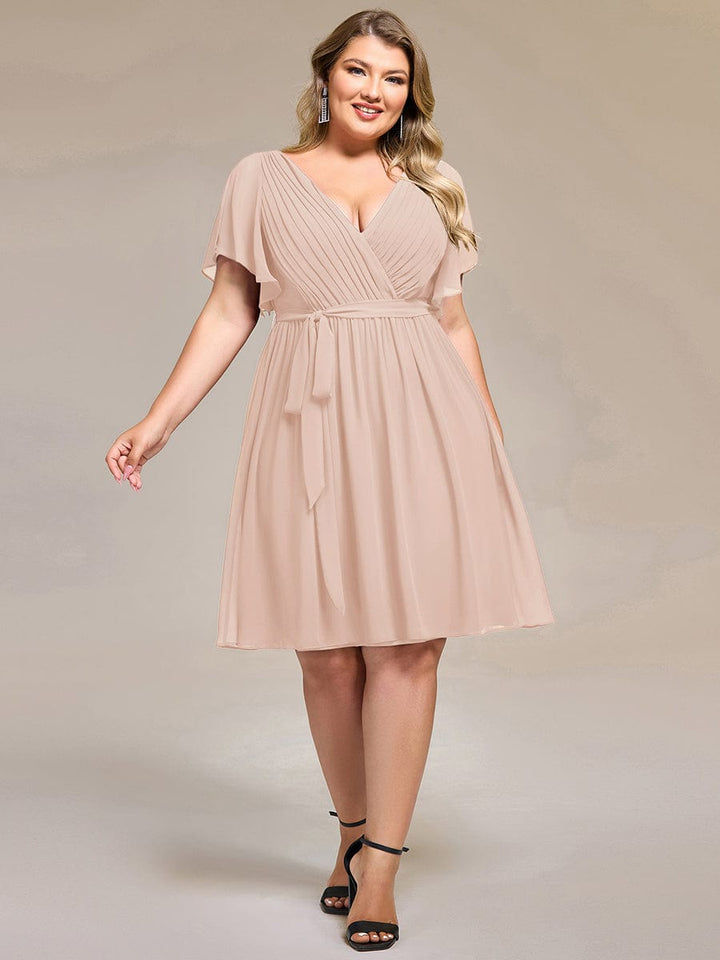 pretty HARLOW|Plus Size Tie-Waist Bridesmaid Dress