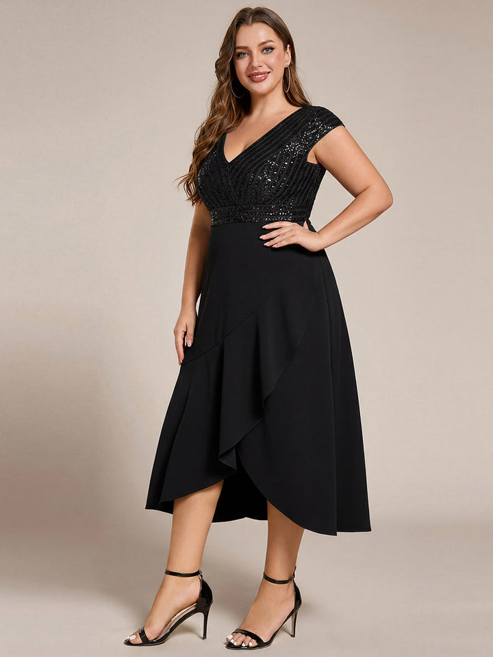 ever BAYLOR|A-Line V-Neck Wedding Guest Dress
