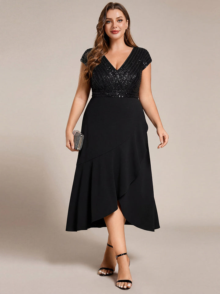 ever BAYLOR|A-Line V-Neck Wedding Guest Dress