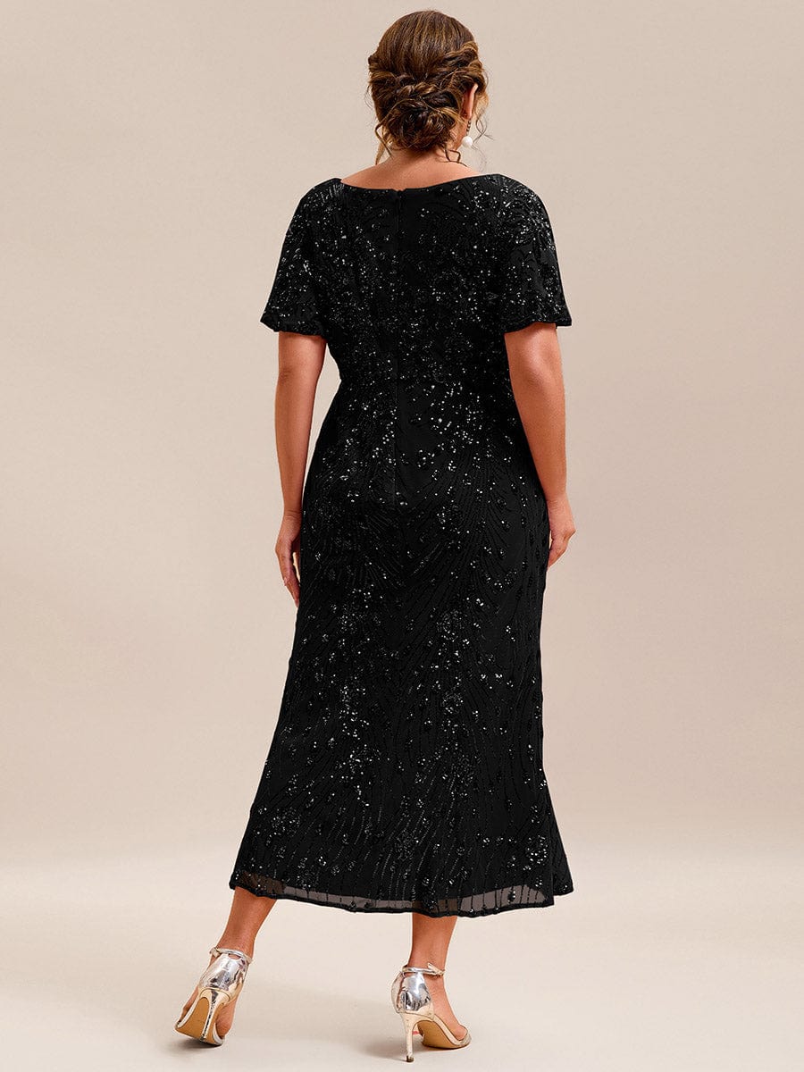 pretty PALMER|Plus Size Sequin Mermaid Formal Dress