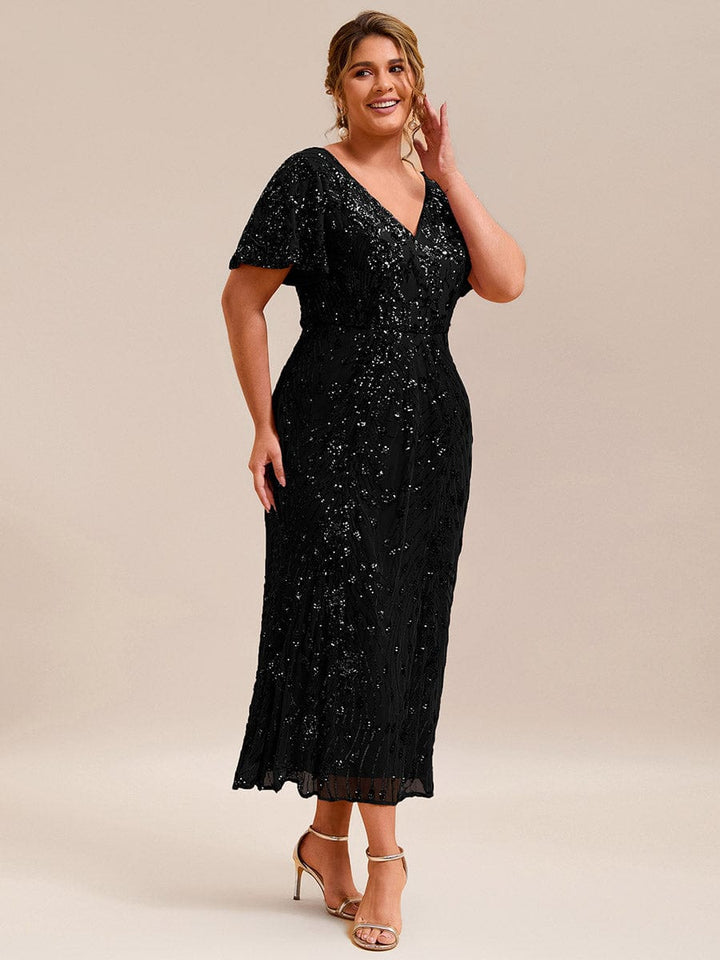 pretty PALMER|Plus Size Sequin Mermaid Formal Dress