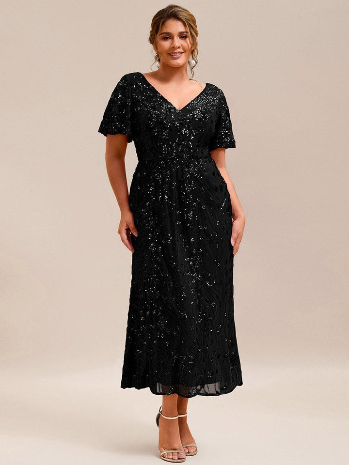 pretty PALMER|Plus Size Sequin Mermaid Formal Dress