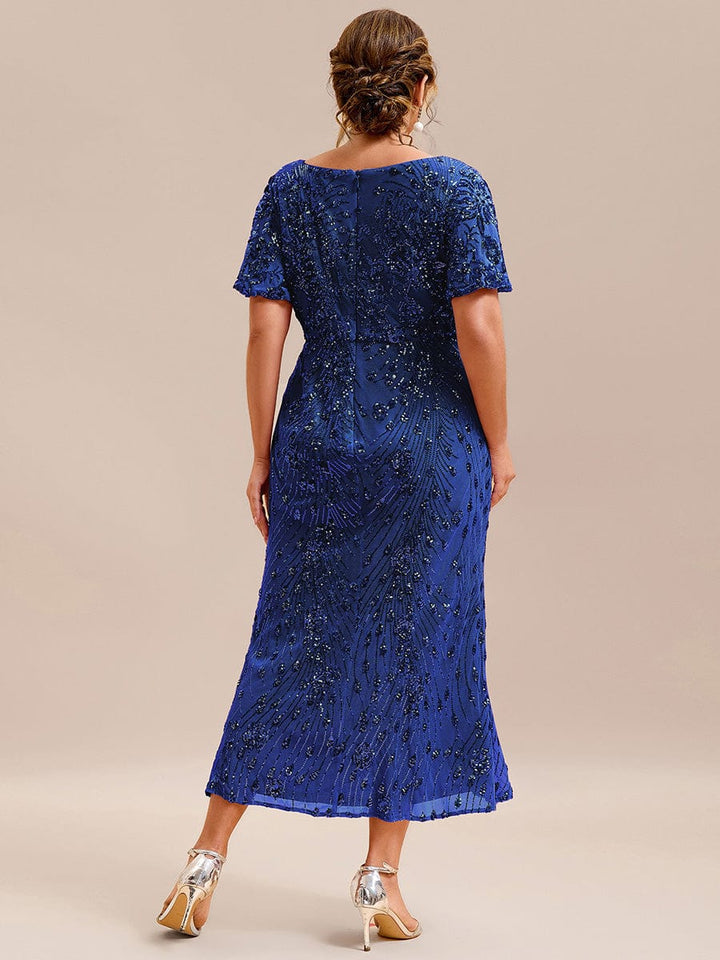 pretty PALMER|Plus Size Sequin Mermaid Formal Dress