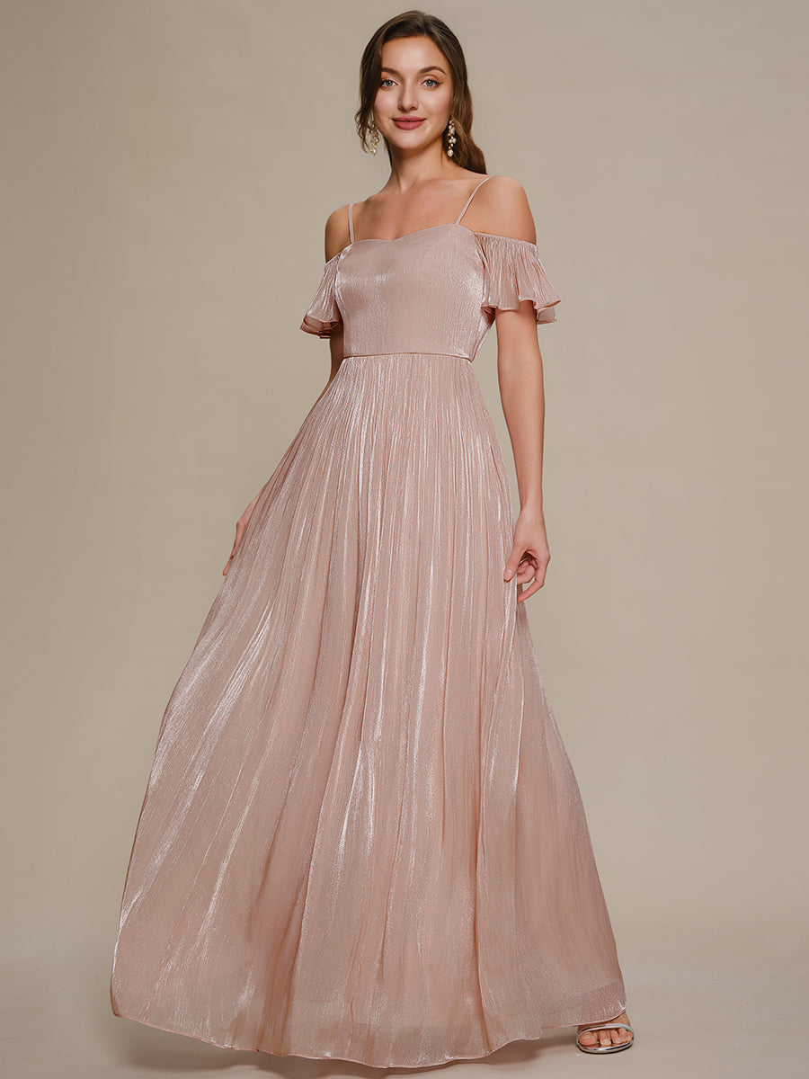 Sea-island Off the Shoulder A-Line Evening Dress