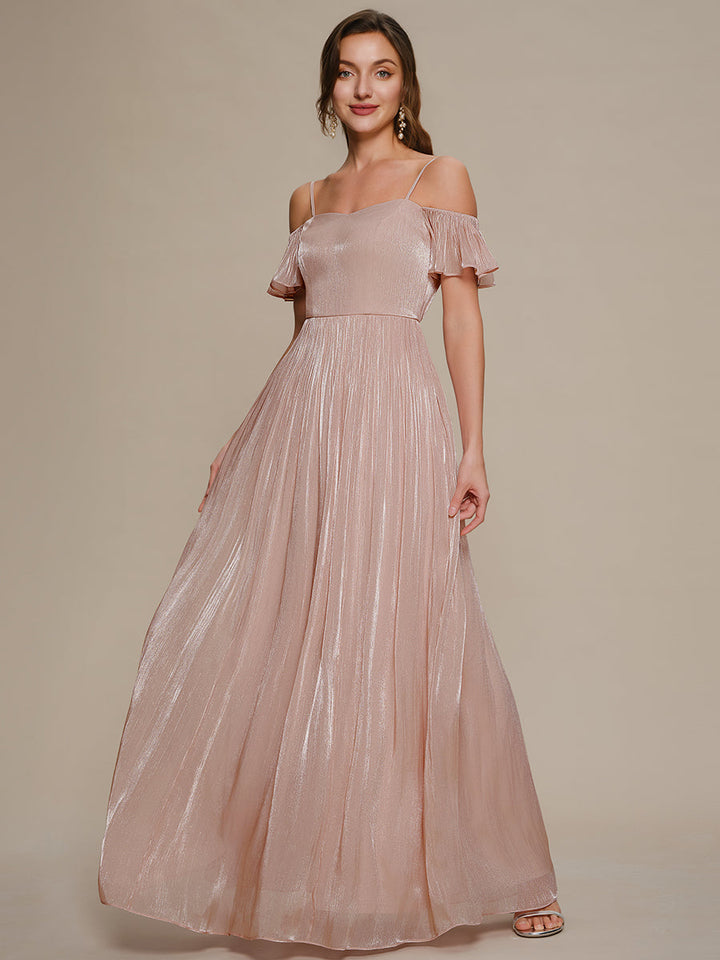 Sea-island Off the Shoulder A-Line Evening Dress