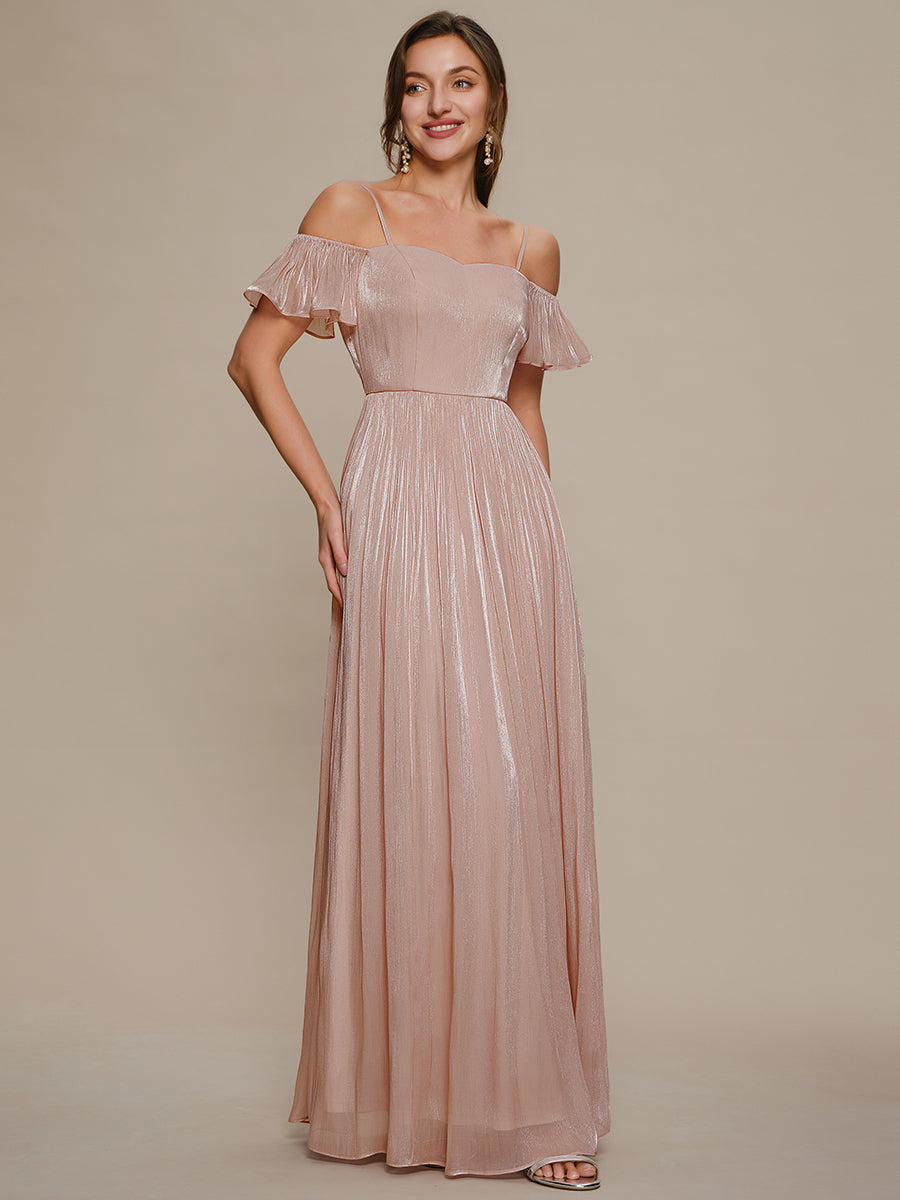 Sea-island Off the Shoulder A-Line Evening Dress