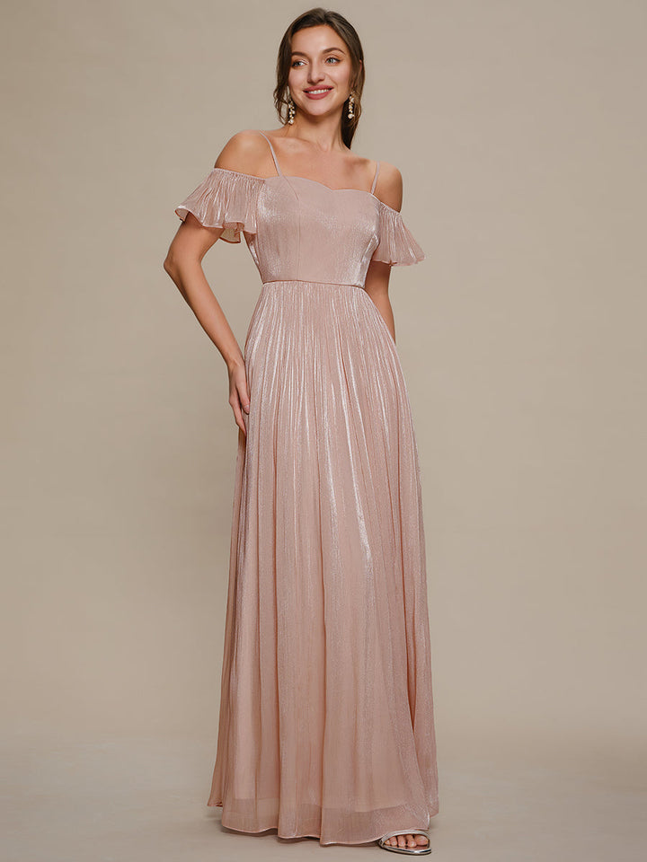 Sea-island Off the Shoulder A-Line Evening Dress
