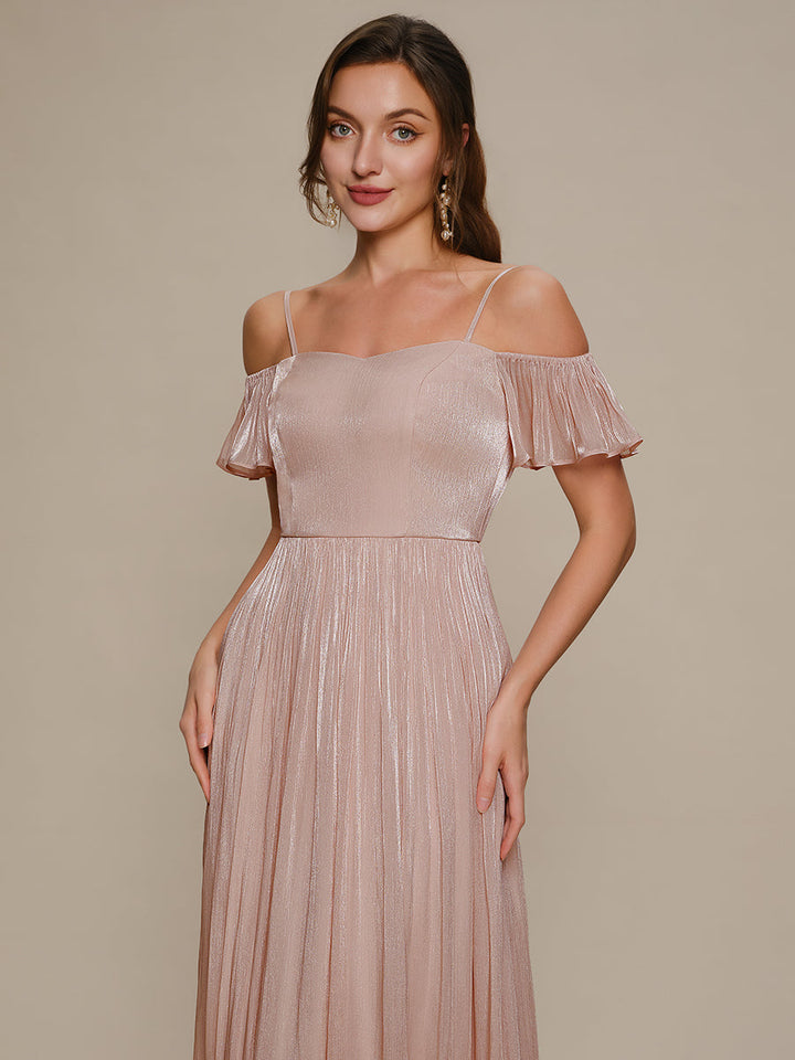 Sea-island Off the Shoulder A-Line Evening Dress