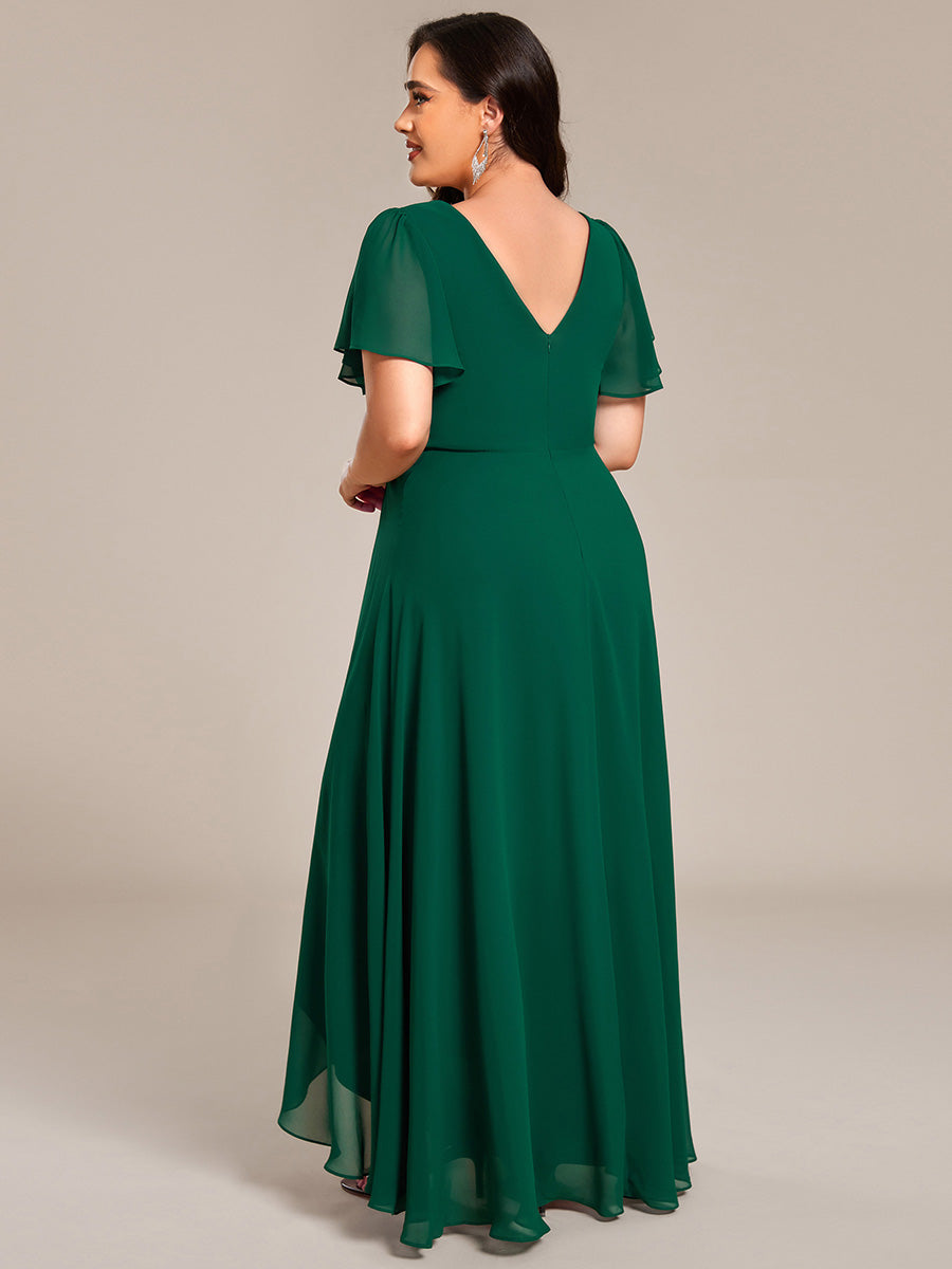 ever DAKOTA|High-Low Flowy Chiffon Wedding Guest Dress