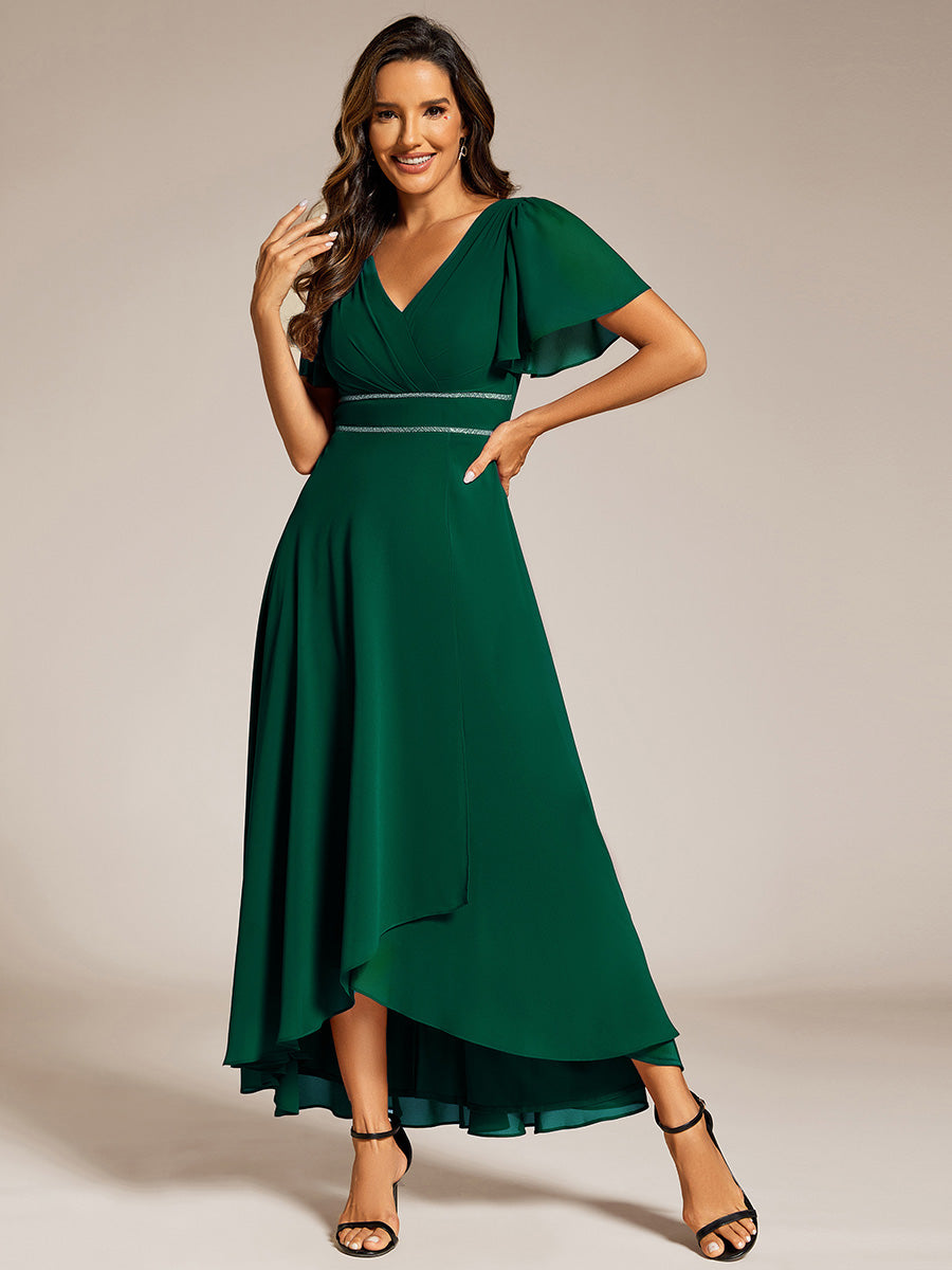 ever DAKOTA|High-Low Flowy Chiffon Wedding Guest Dress