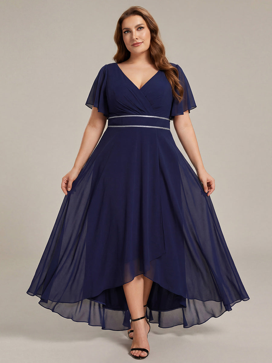 ever DAKOTA|High-Low Flowy Chiffon Wedding Guest Dress