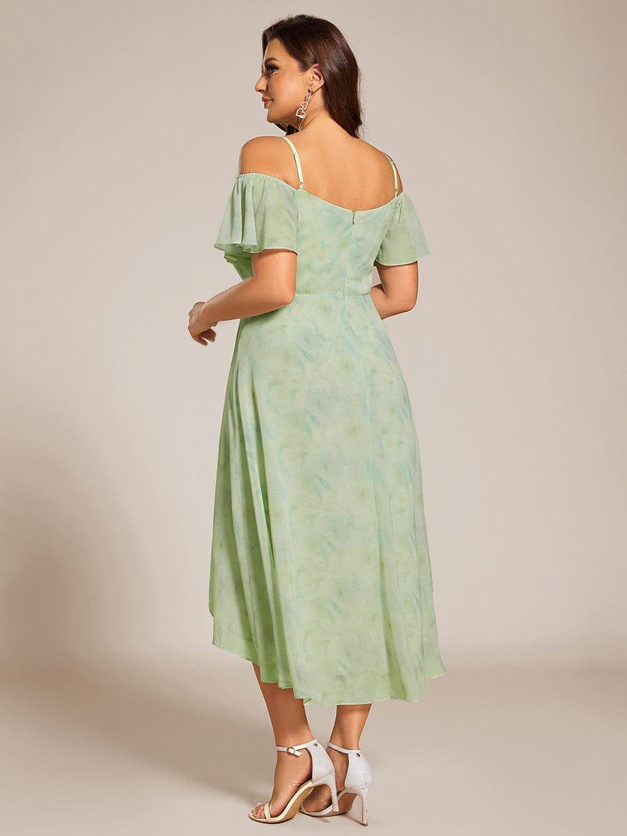 ever JORDANE|Spaghetti Strap Cold Shoulder Chiffon A-Line Midi Wedding Guest Dress