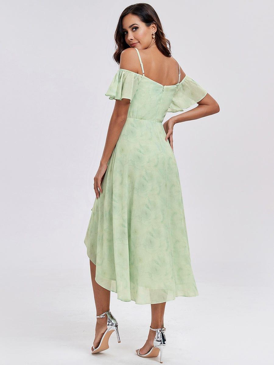 ever JORDANE|Spaghetti Strap Cold Shoulder Chiffon A-Line Midi Wedding Guest Dress