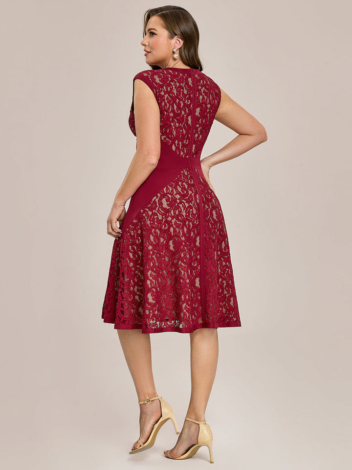 ever TOVE|See-through Lace Sleeveless High Stretch Wedding Guest Dress
