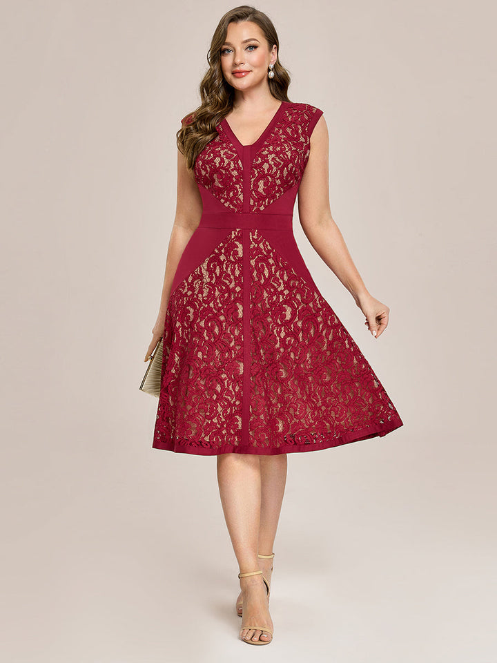 ever TOVE|See-through Lace Sleeveless High Stretch Wedding Guest Dress