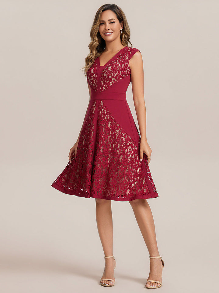 ever TOVE|See-through Lace Sleeveless High Stretch Wedding Guest Dress