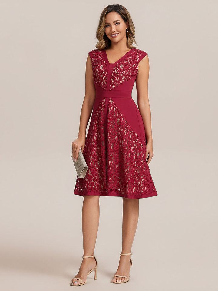 ever TOVE|See-through Lace Sleeveless High Stretch Wedding Guest Dress