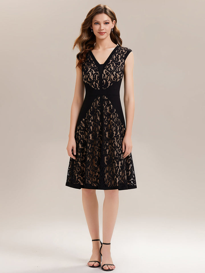 ever TOVE|See-through Lace Sleeveless High Stretch Wedding Guest Dress