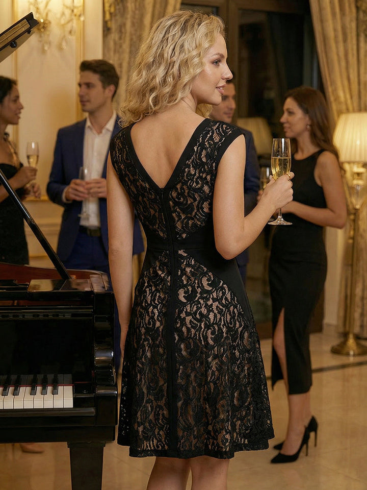 ever TOVE|See-through Lace Sleeveless High Stretch Wedding Guest Dress