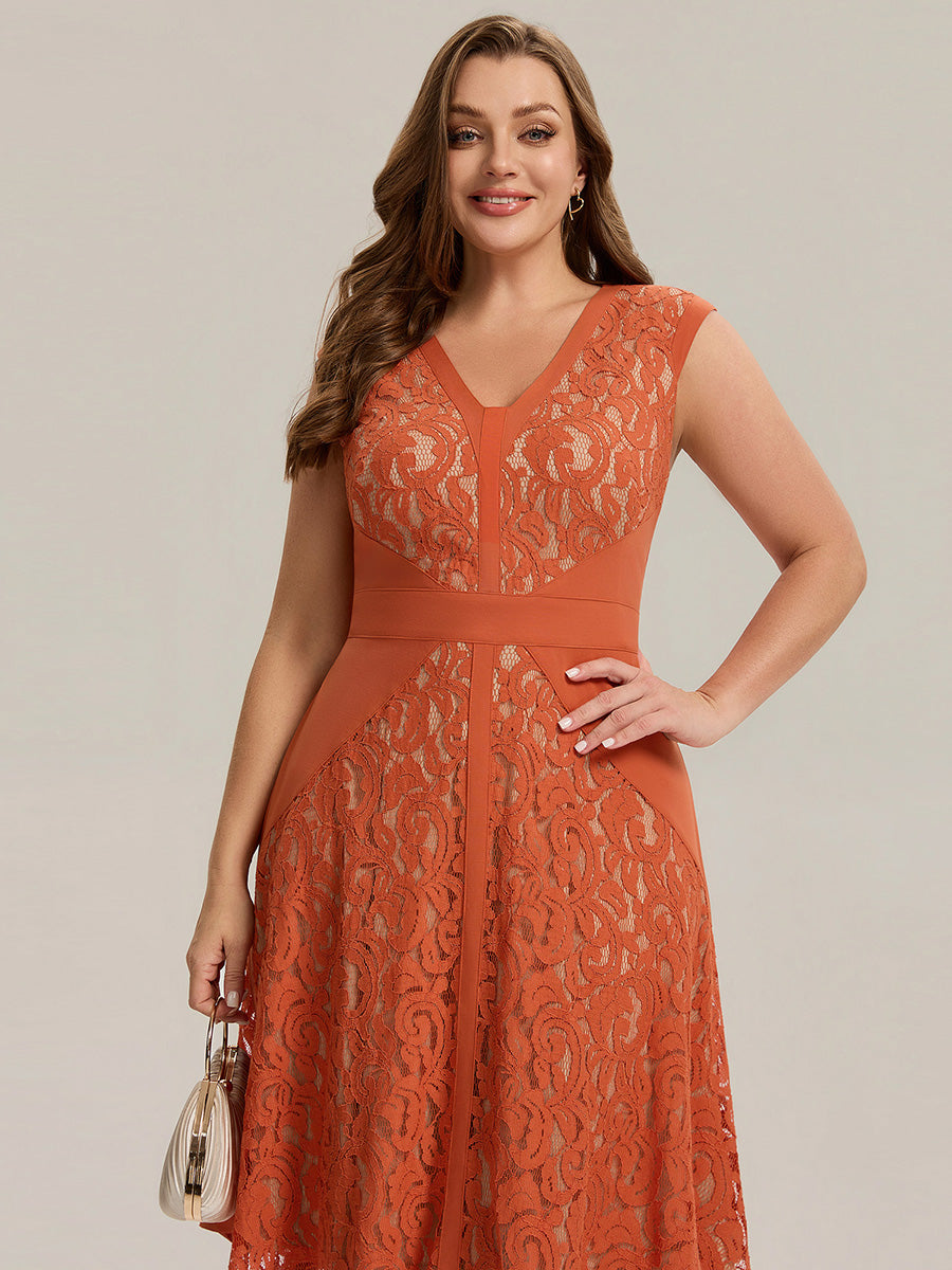 ever TOVE|See-through Lace Sleeveless High Stretch Wedding Guest Dress