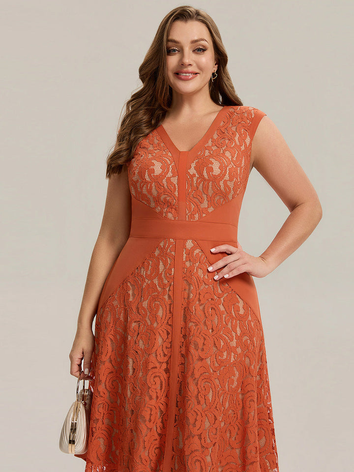 ever TOVE|See-through Lace Sleeveless High Stretch Wedding Guest Dress