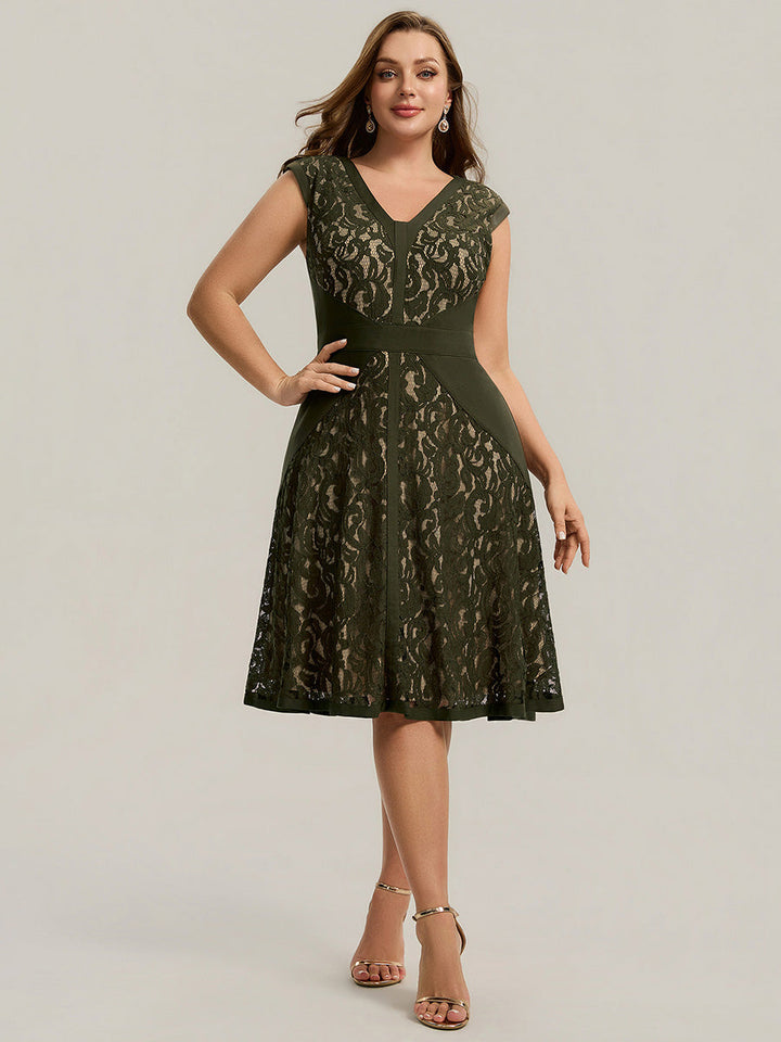 ever TOVE|See-through Lace Sleeveless High Stretch Wedding Guest Dress