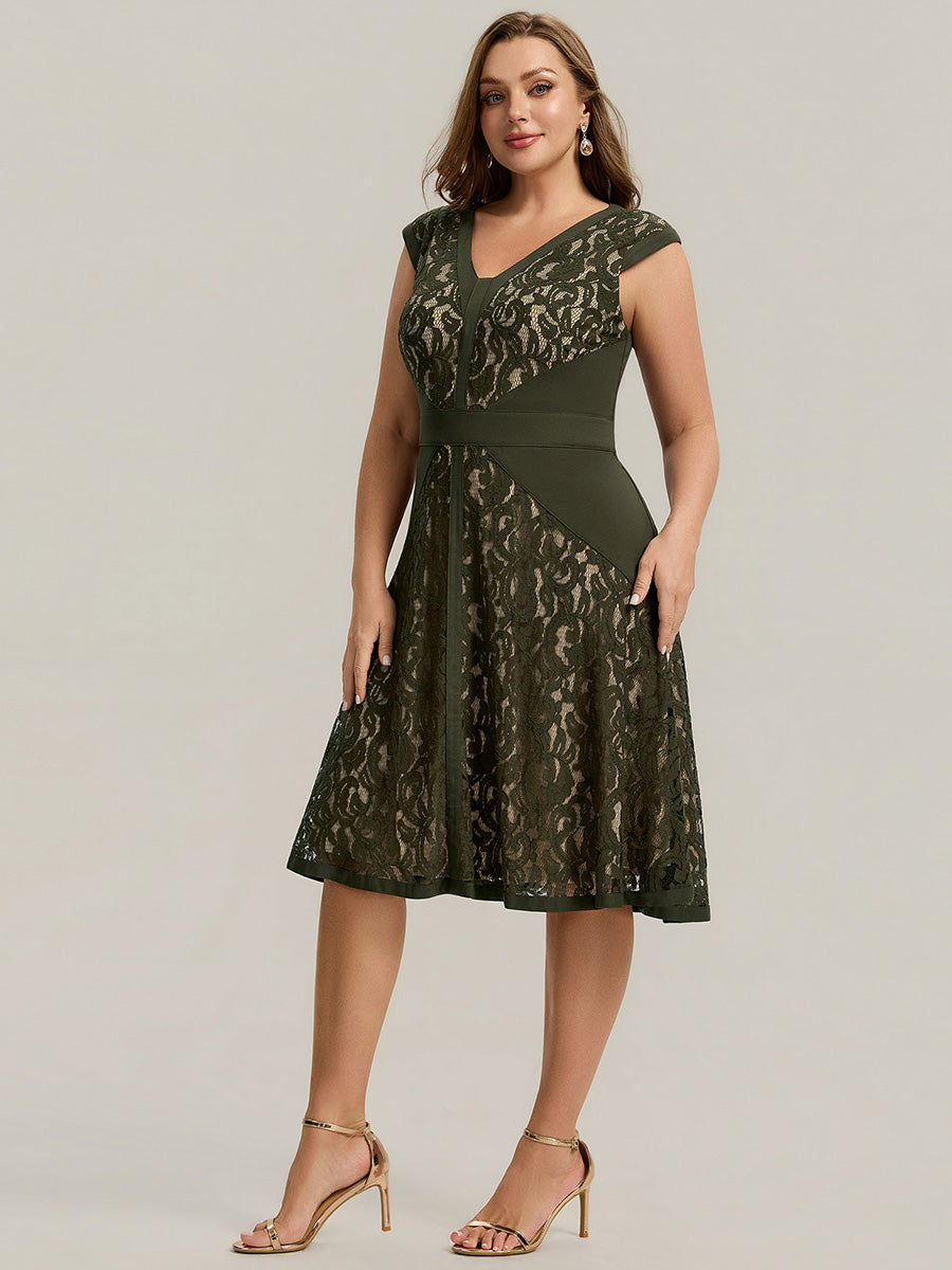 ever TOVE|See-through Lace Sleeveless High Stretch Wedding Guest Dress