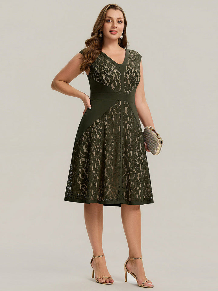 ever TOVE|See-through Lace Sleeveless High Stretch Wedding Guest Dress