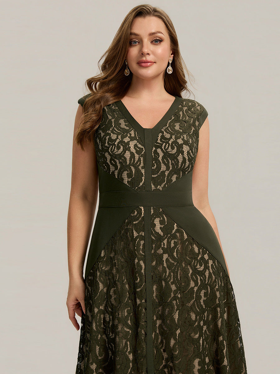 ever TOVE|See-through Lace Sleeveless High Stretch Wedding Guest Dress