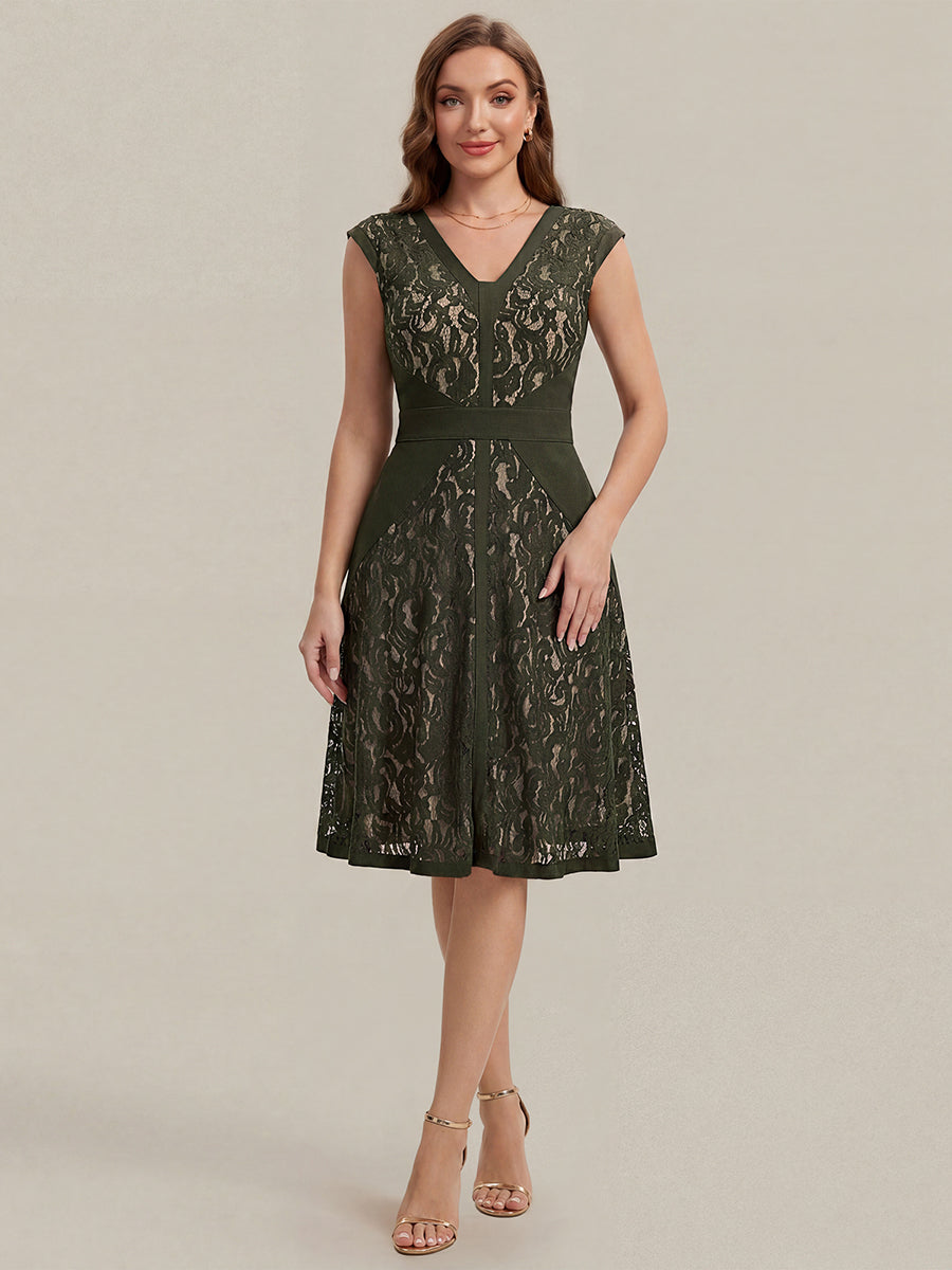 ever TOVE|See-through Lace Sleeveless High Stretch Wedding Guest Dress