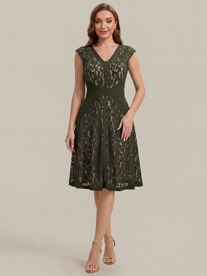 ever TOVE|See-through Lace Sleeveless High Stretch Wedding Guest Dress
