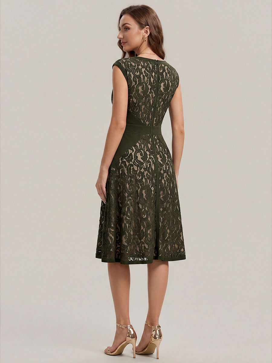 ever TOVE|See-through Lace Sleeveless High Stretch Wedding Guest Dress