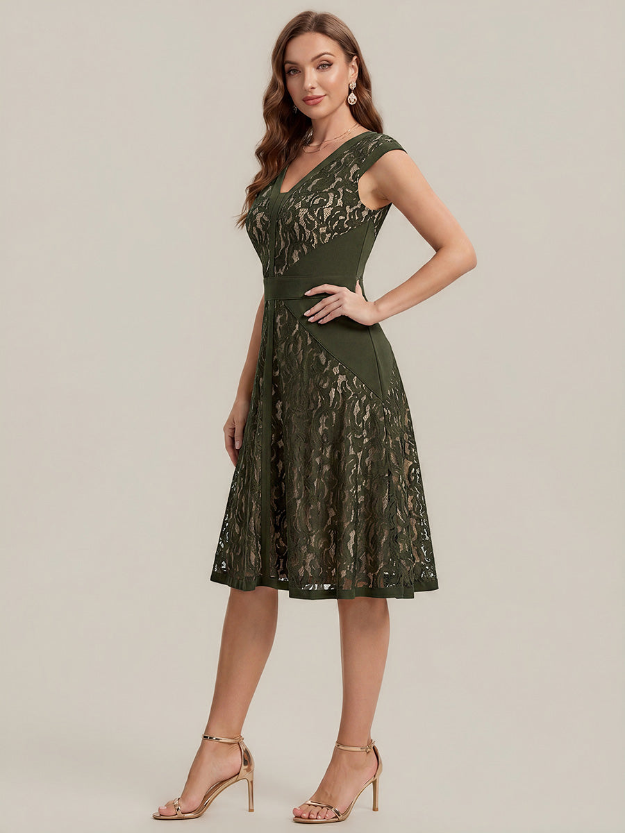 ever TOVE|See-through Lace Sleeveless High Stretch Wedding Guest Dress