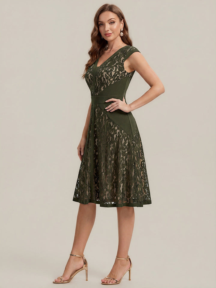 ever TOVE|See-through Lace Sleeveless High Stretch Wedding Guest Dress