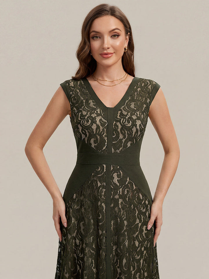 ever TOVE|See-through Lace Sleeveless High Stretch Wedding Guest Dress
