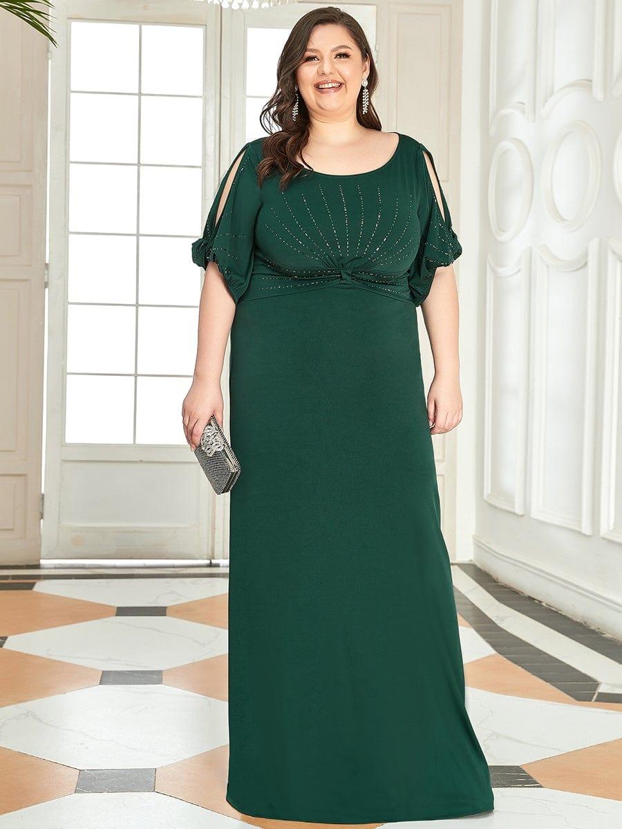 pretty VICOTIRE|Simple Plus Size Bodycon Maxi Mermaid Wedding Guest Dress