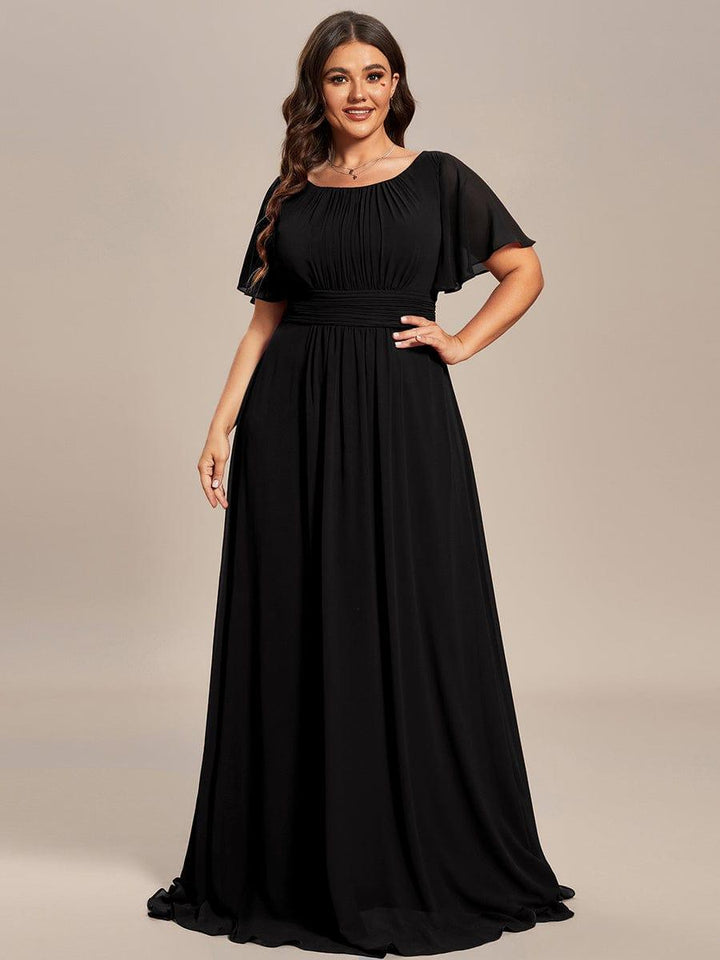 ever KIMORA|Simple Chiffon Pleated A-Line Bridesmaid Dress