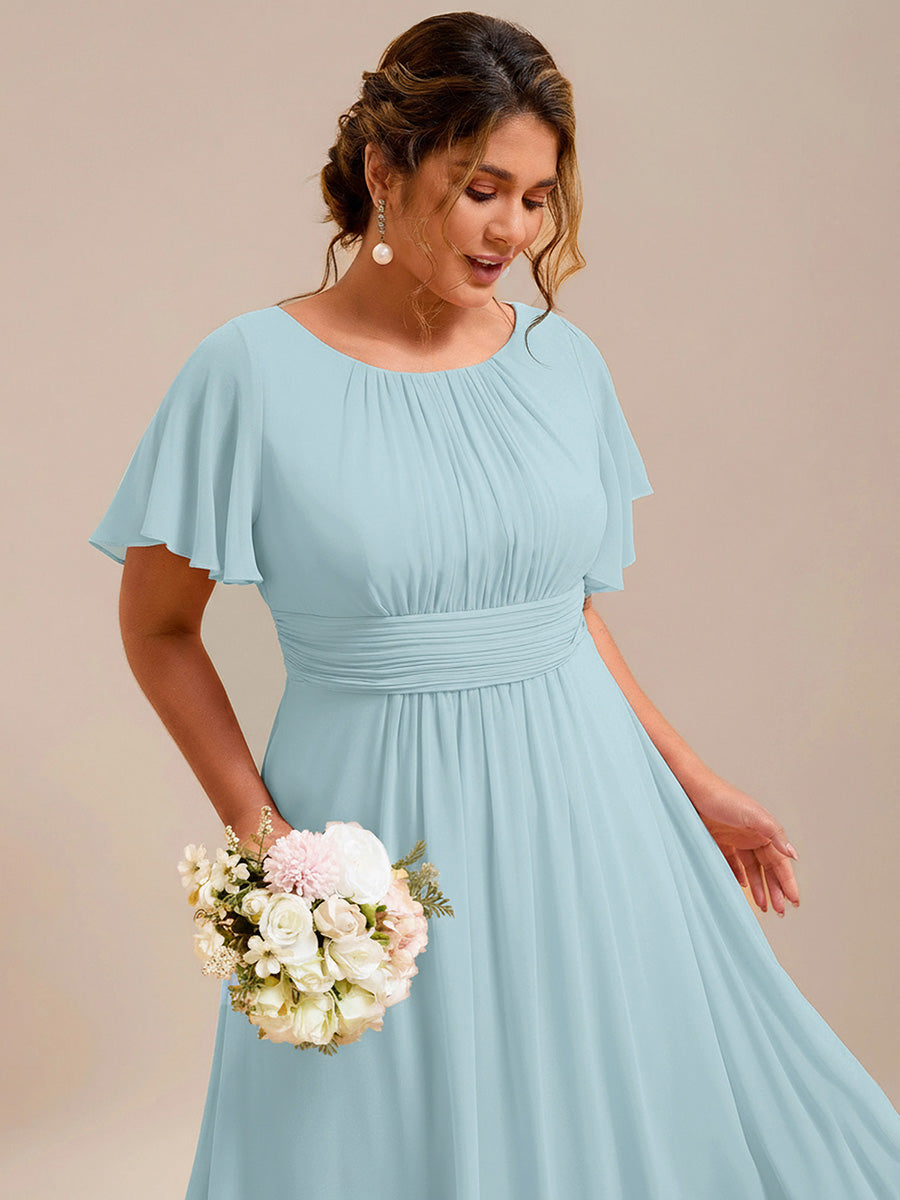 pretty KIMORA|Plus Size Printed Chiffon Pleated Maxi Wedding Guest Dress