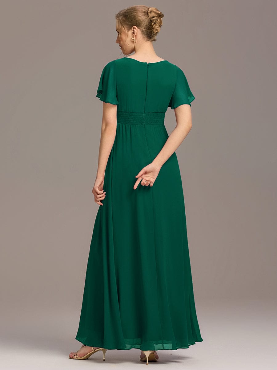 ever KIMORA|Simple Chiffon Pleated A-Line Bridesmaid Dress
