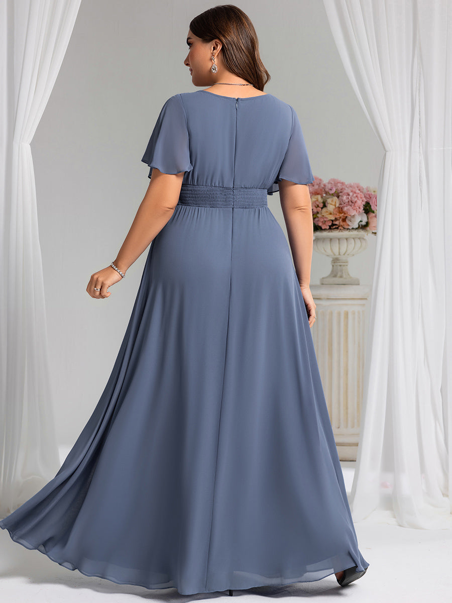 ever KIMORA|Simple Chiffon Pleated A-Line Bridesmaid Dress